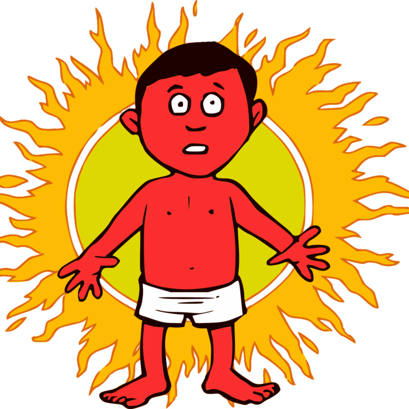 You Lie Out In The Sun Hoping To Get A Golden Tan But - Sun Burns Clipart (800x800)