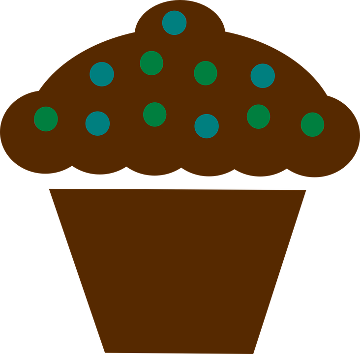 Polka Dot Cupcake Png Clip Art - Cupcake Icing Clipart (732x720)