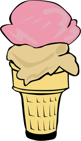 Ice Cream Double Scoop - Ice Cream Cone Clip Art (272x469)