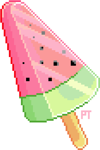 Ice Cream Clipart Cute - Kawaii Pixel Art Png (540x534)
