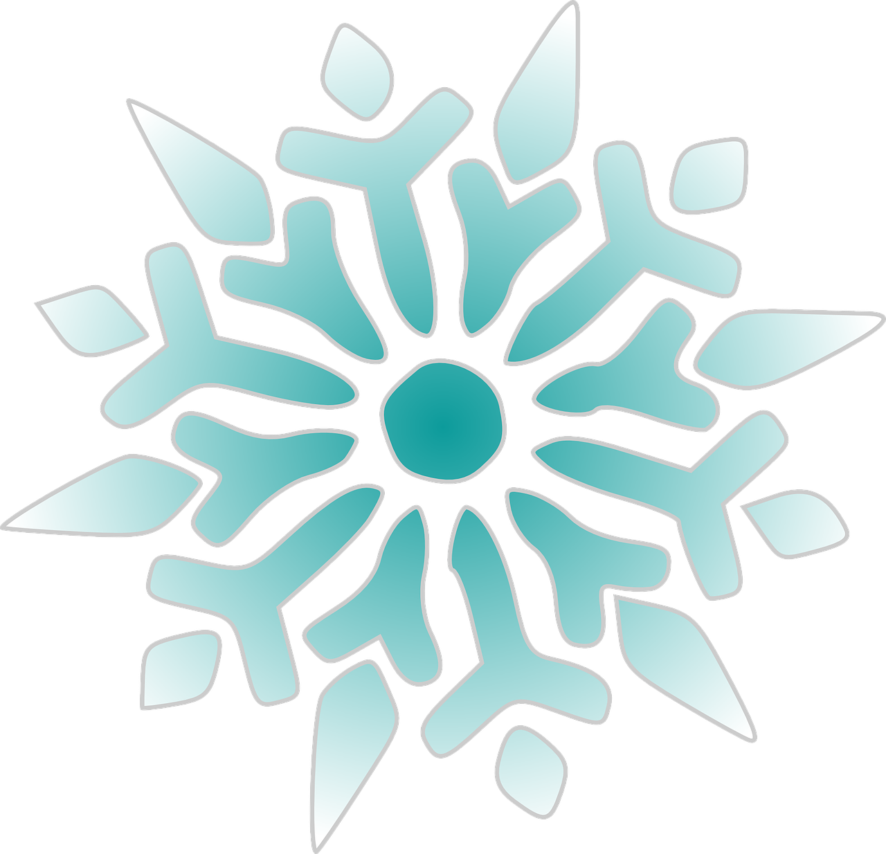 Snowflake Ice Blue Clip Art At Clker - Rosewindows Alchemy (1280x1234)