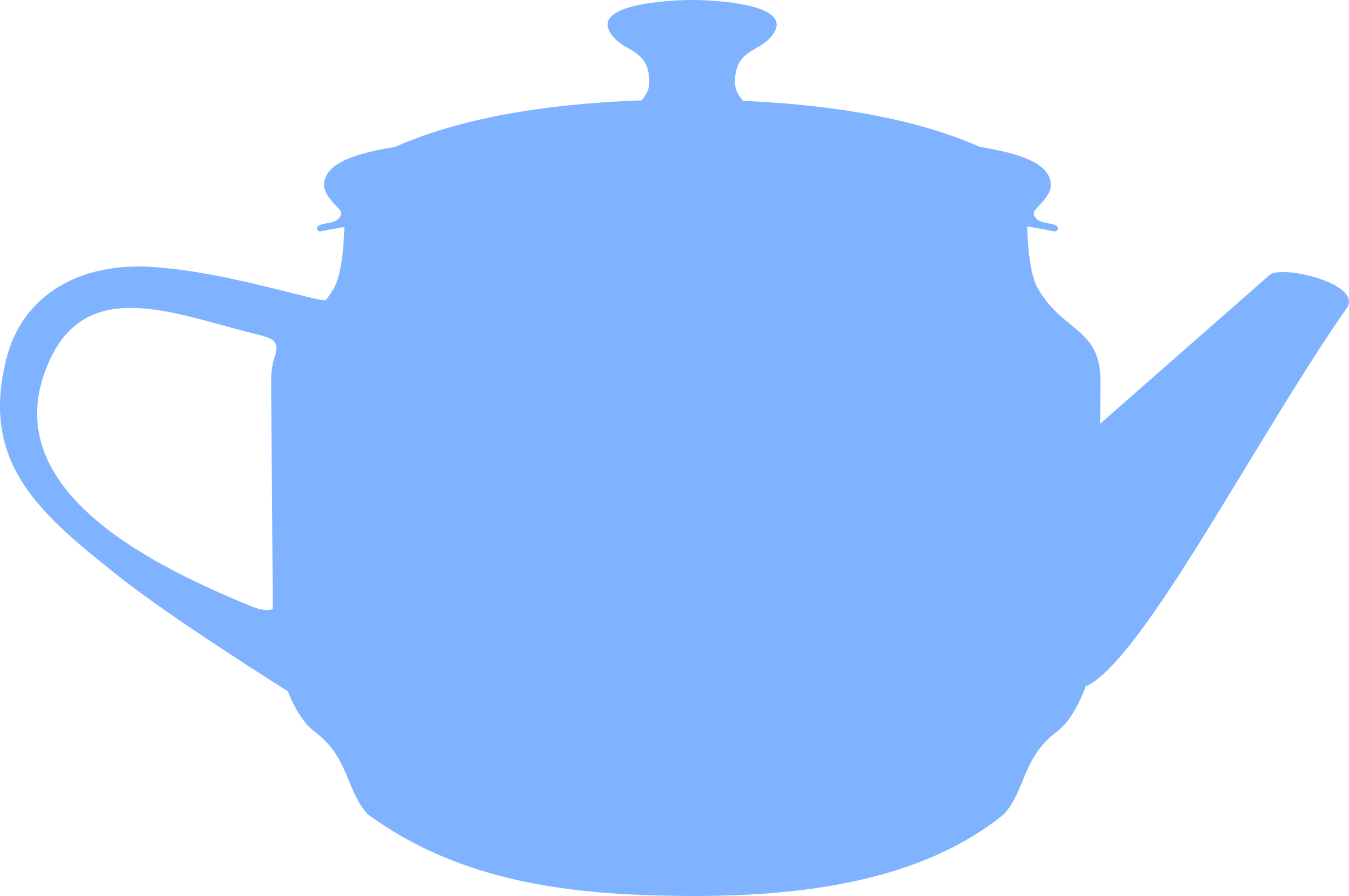 Teapot Clipart Silhouette - Bule Cha De Panela (2400x1594)