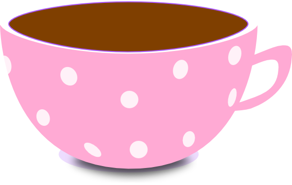 Pink Tea Cup Clip Art At Clker - Pink Tea Cup Png (600x381)