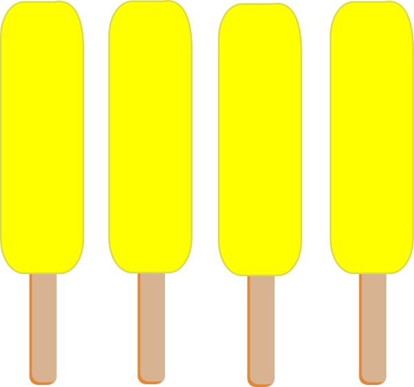 Popsicle Clipart Yellow - Clip Art (600x562)