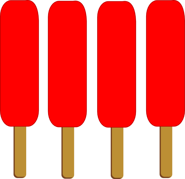 Popsicle Clip Art Red (600x582)