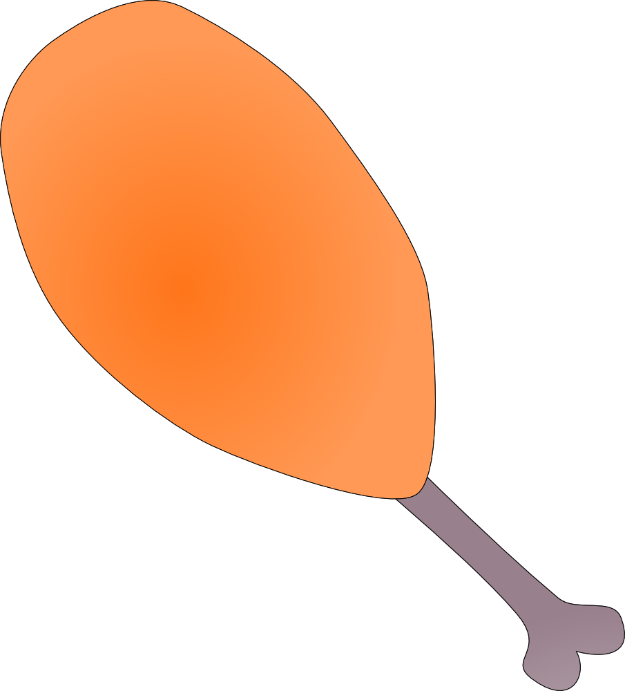 Clipart - Chicken Leg - Chicken Leg No Background (2171x2400)