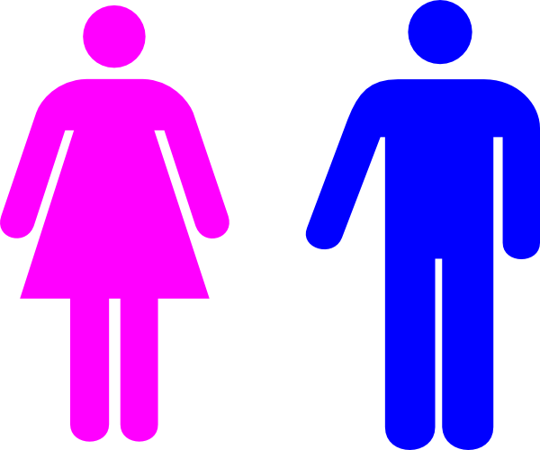 Pictures Of Man And Woman - Ladies Only Toilet Sign (600x500)