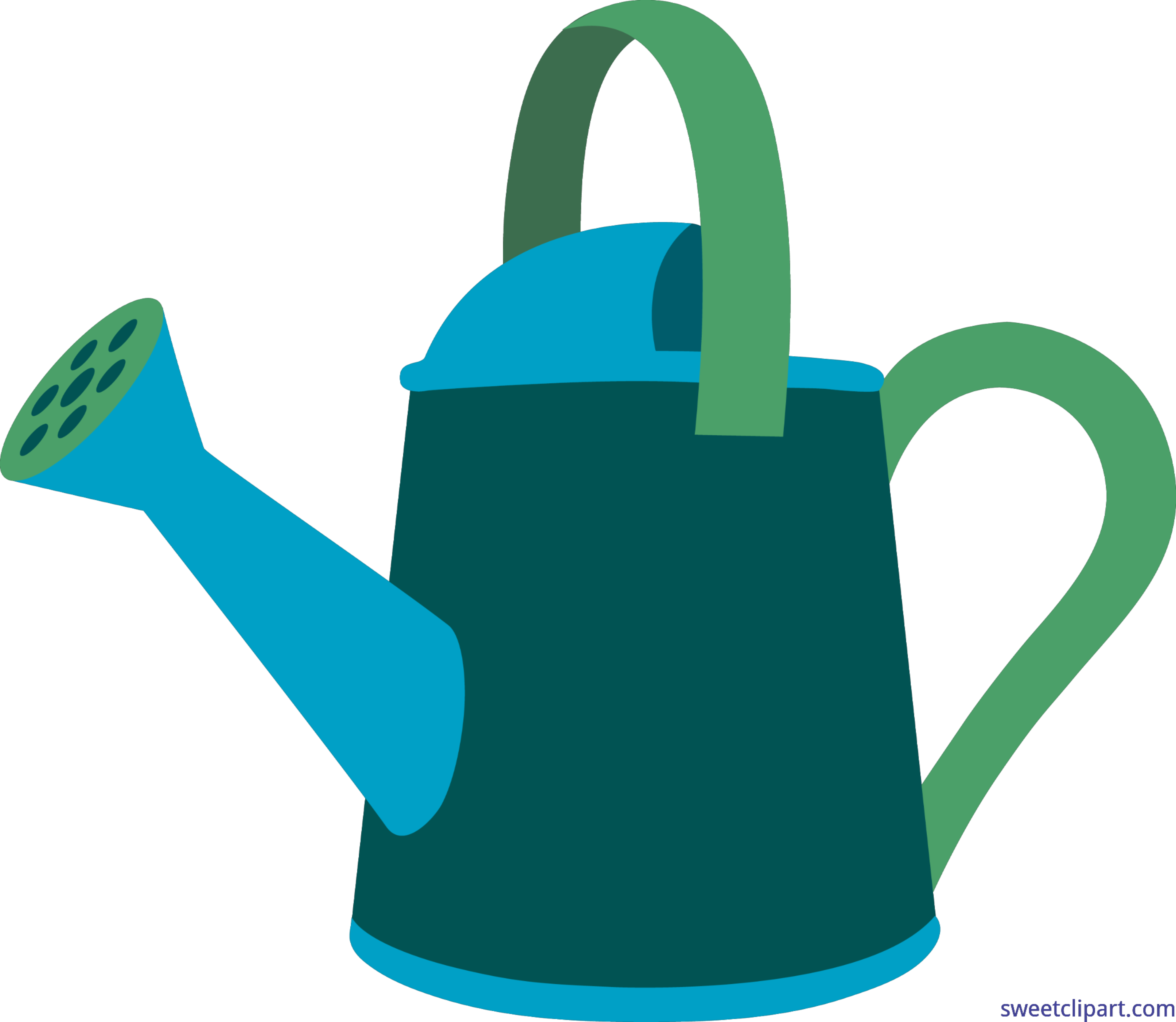 Garden Watering Can 2 Clip Art - Watering Can Clipart Png (5578x4847)