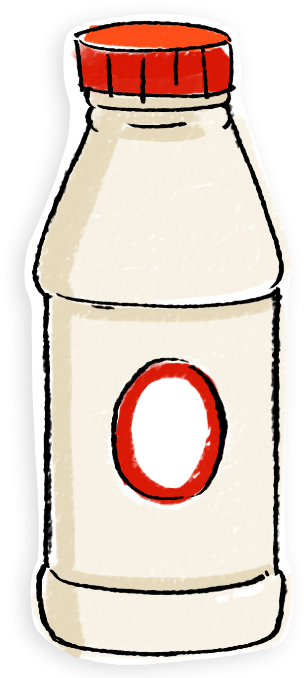 Cream - Water Bottle (674x1401)