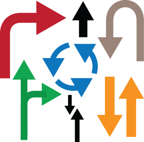 701 Street Sign Arrows - Traffic Sign (480x476)