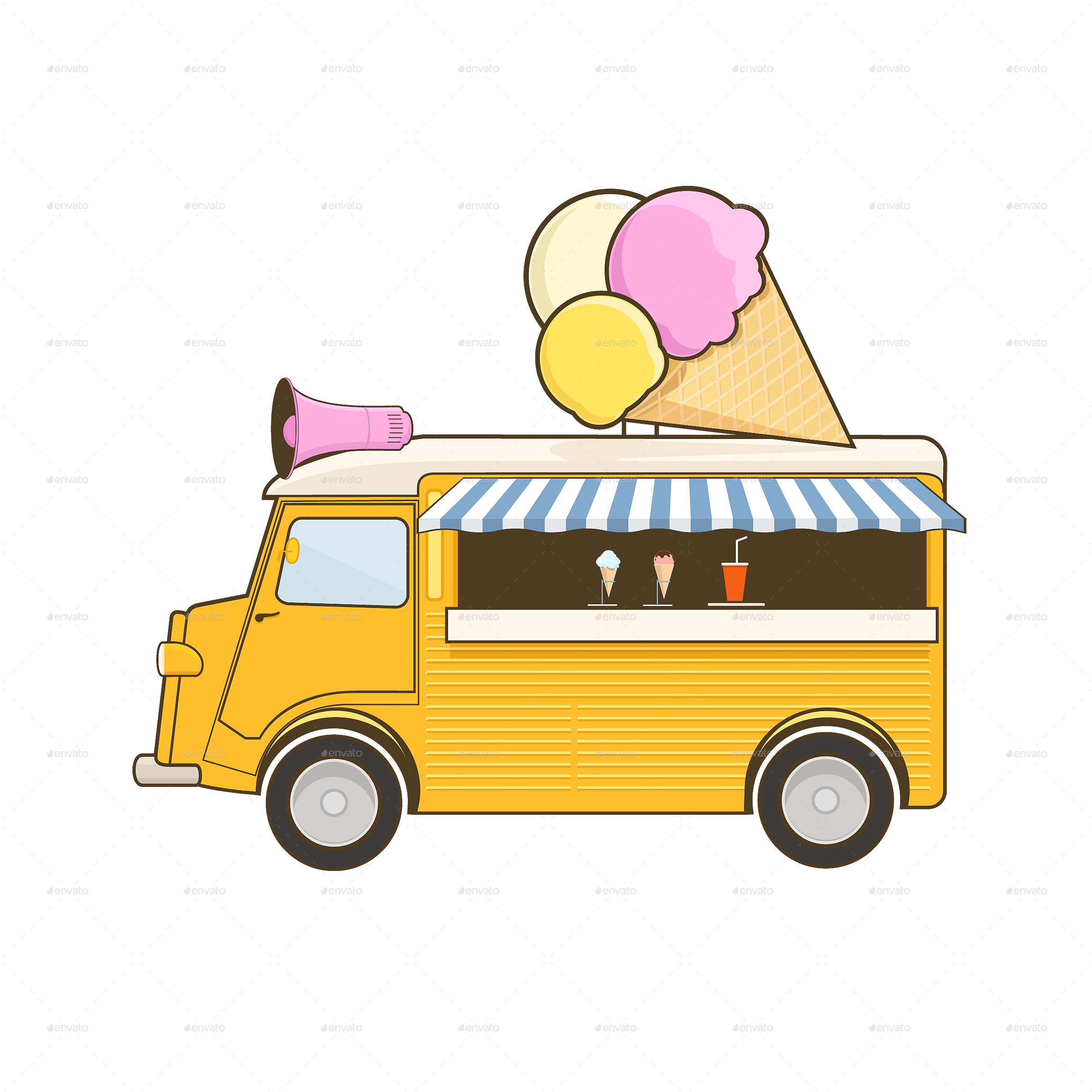 Ice Truck - Food Truck (2391x2391)