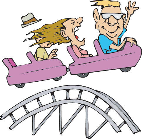Gravity Games - Scary Roller Coaster Clipart (483x475)