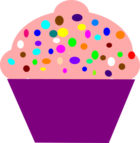 Birthday Cupcake Cliparts (588x600)