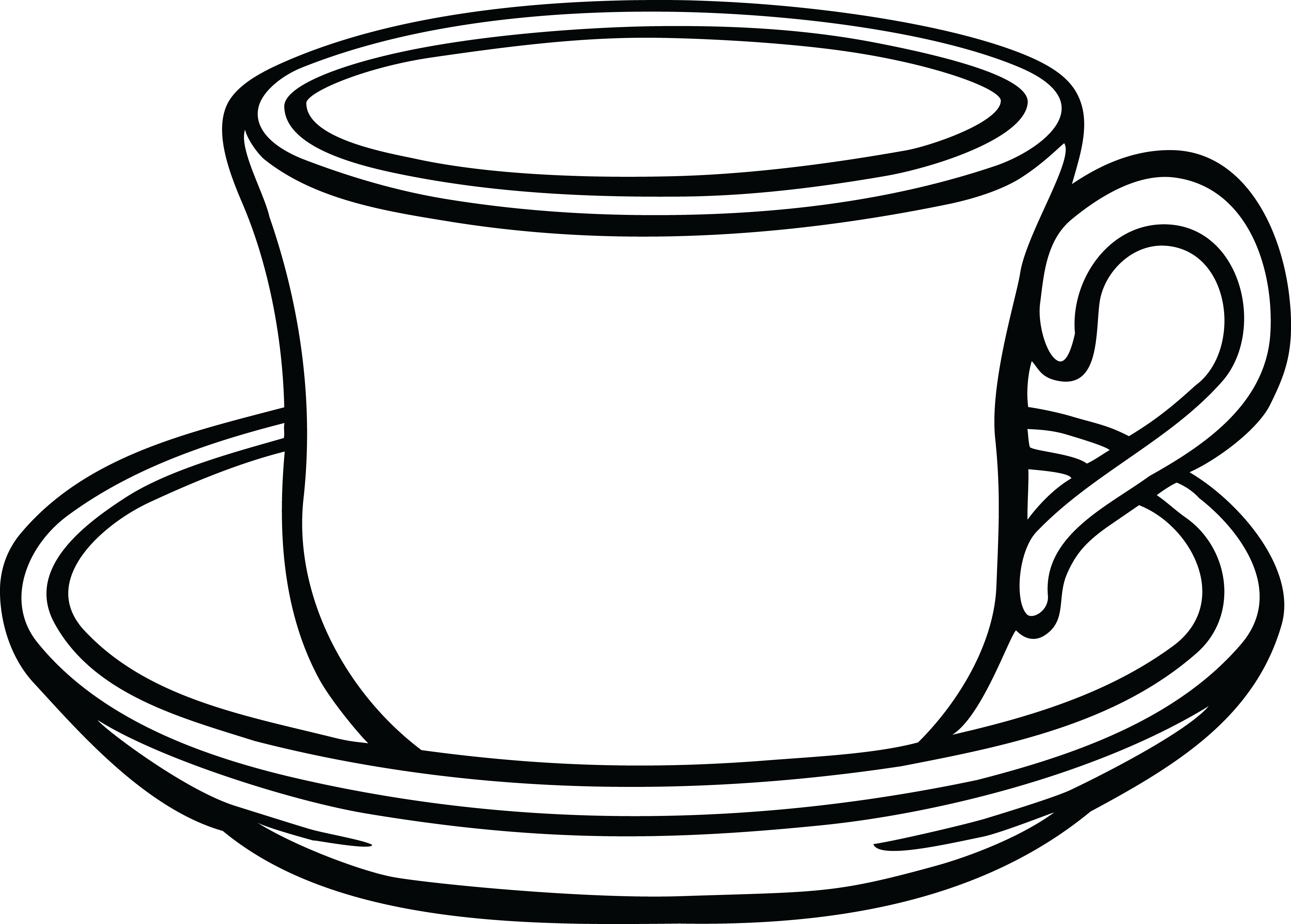 Free Clipart Of A Cup Of Coffee And Saucer - Posterazzi Coffee On Print 1 Poster Print (4000x2864)
