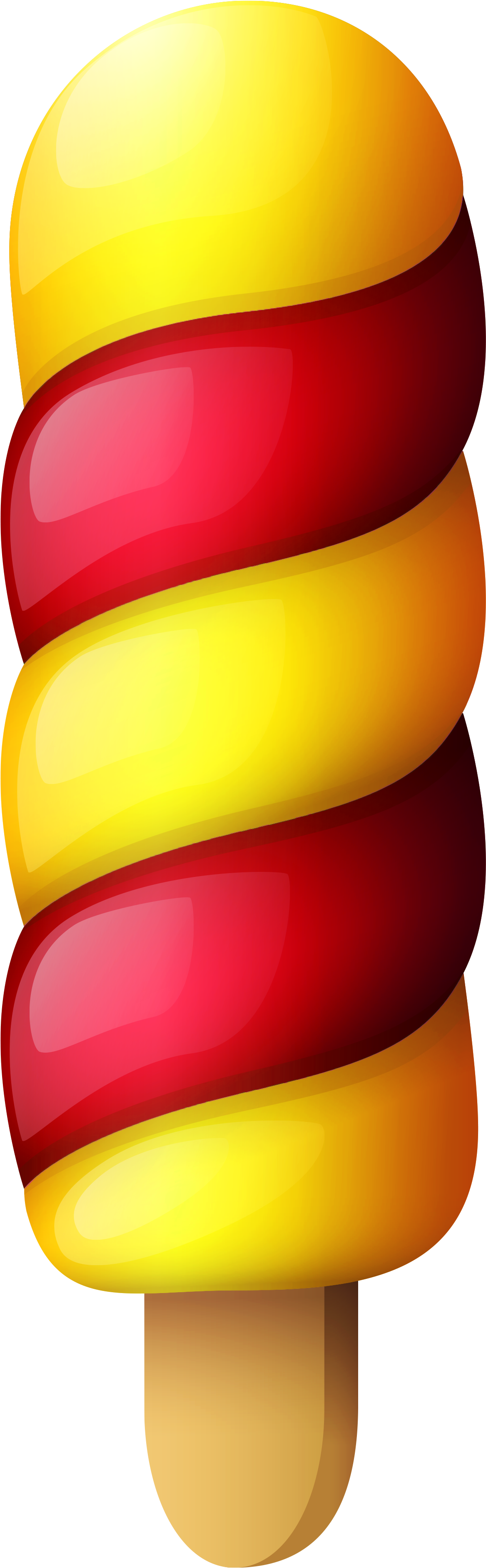 Cupcake Amp Bolos E Etc Scrap Festa Pinterest Clip - Red And Yellow Ice Cream (1470x3948)