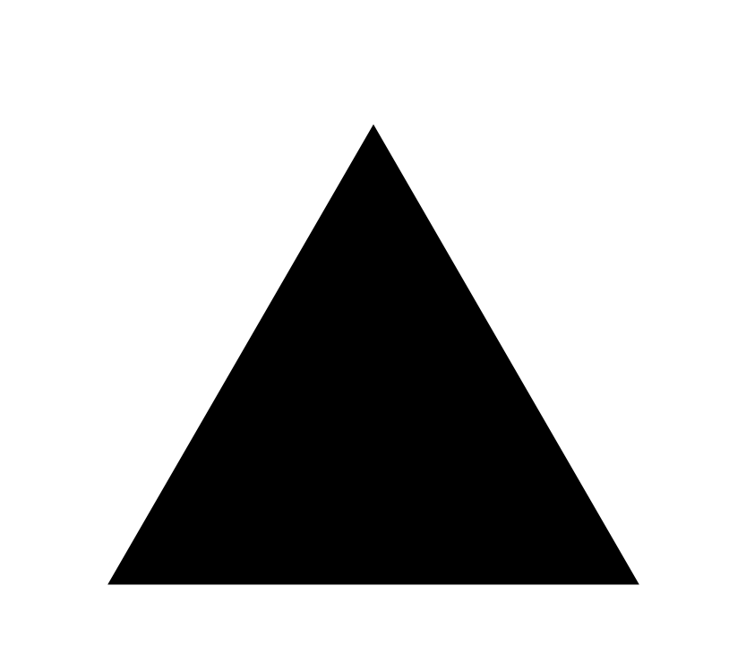 File - Black Triangle Clipart Black And White (864x768)