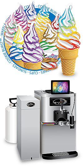 Flavor Burst Soft Serve Ice Cream Equipment - Soft Serve Flavor Burst (267x531)
