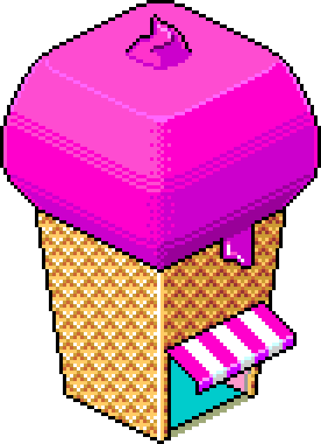Quickhoney Pixel/birdview/pt Icecreamparlor 03 1n - レニベース (460x635)