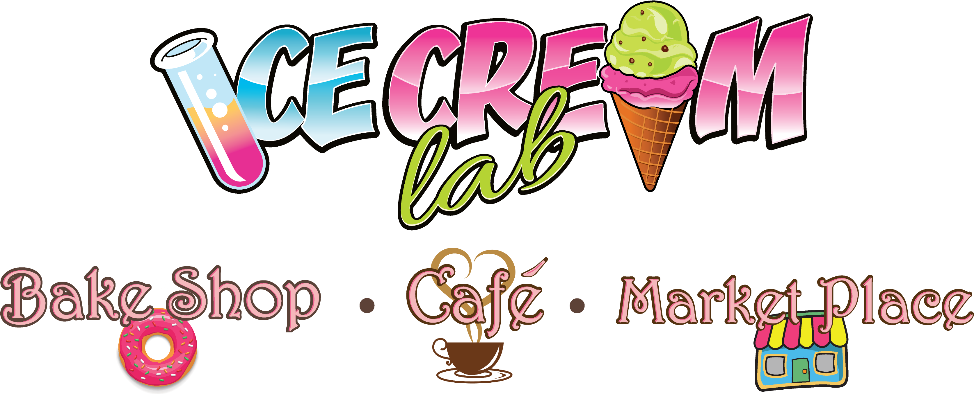 Welcome To Ice Cream Lab - Ice Cream (3566x1500)