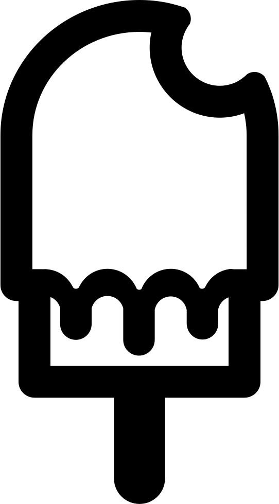 Ice Cream Stick With Syrup And Bite Comments - Ice Cream Icon Png (542x980)