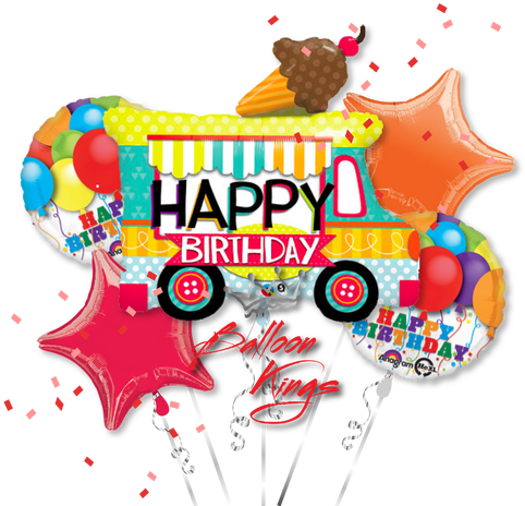 Happy Birthday Ice Cream Truck Bouquet - Happy Birthday Food Truck (500x500)