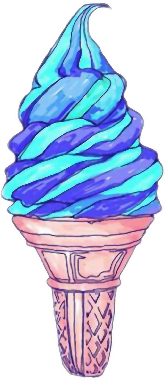 Report Abuse - Stikers Tumblr Ice Cream Png (684x1572)