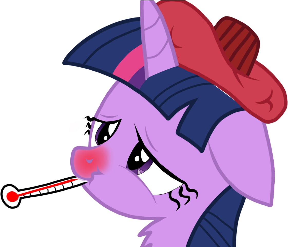 Proponypal, Bust, Chest Fluff, Cold, Floppy Ears, Flu, - Cartoon (1280x960)