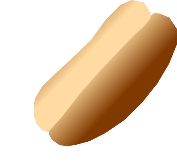 Hot Dog Clipart Small - Hot Dog Bun Clipart (600x551)