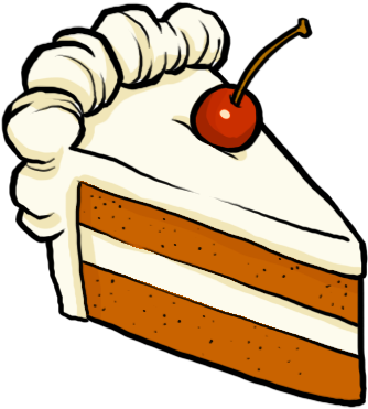 Cake - Piece Of Cake Black And White (380x408)