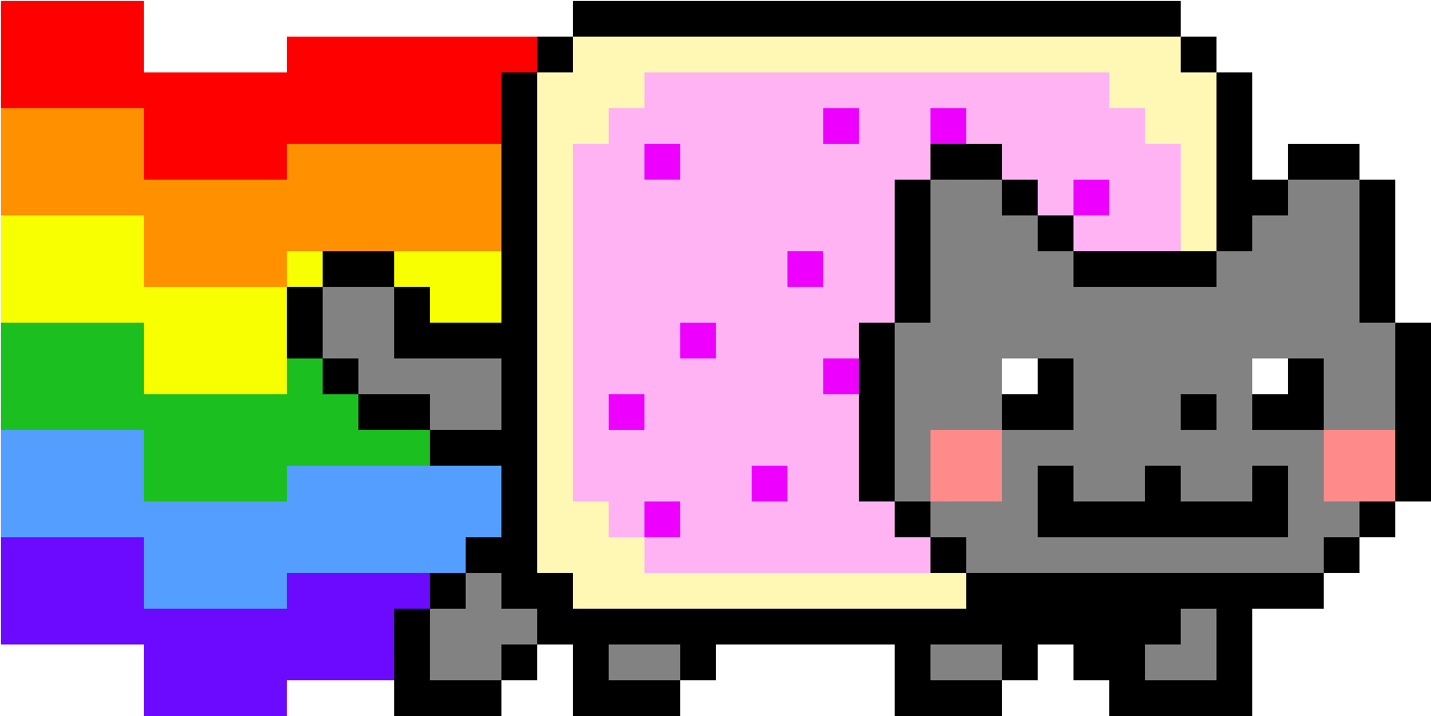 Clipart Of Nyan Cat Kevin Julian Pixel Art Maker - Gif Nyan Cat Png (1800x1000)