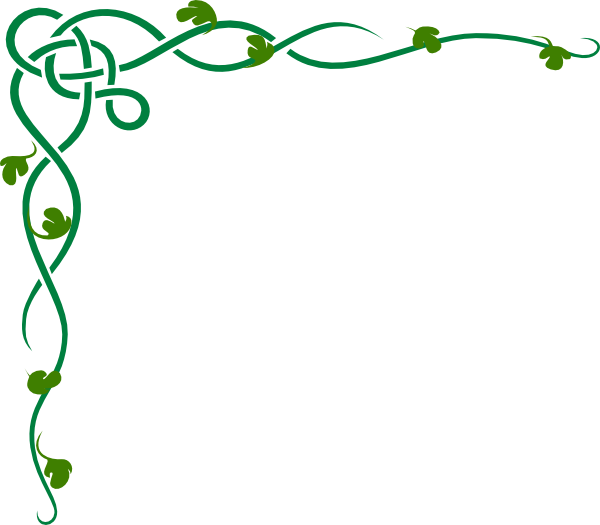 Parkers Celtic Corner Clip Art At Clker Com Vector - Vines Border (600x525)