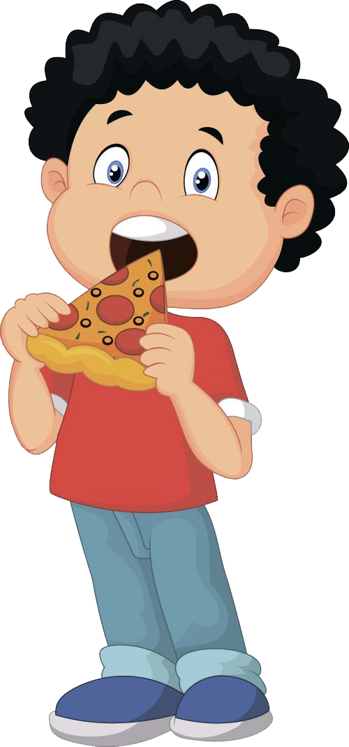 Pizza Delivery Eating Clip Art - Pizza Delivery Eating Clip Art (500x1070)