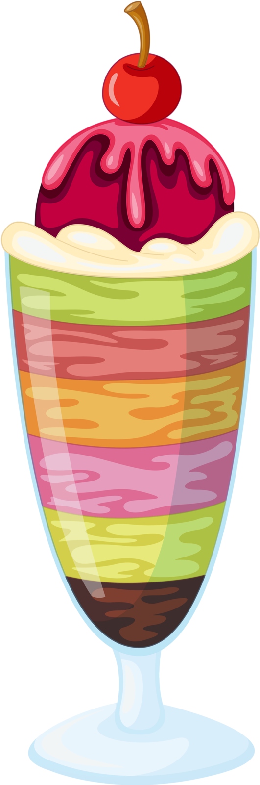 Фото, Автор Soloveika На Яндекс - Illustration Of Various Sweets On A Greeting Card (625x1600)