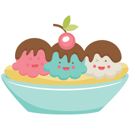 Split Banana Clipart - Cute Banana Split Clipart (432x432)