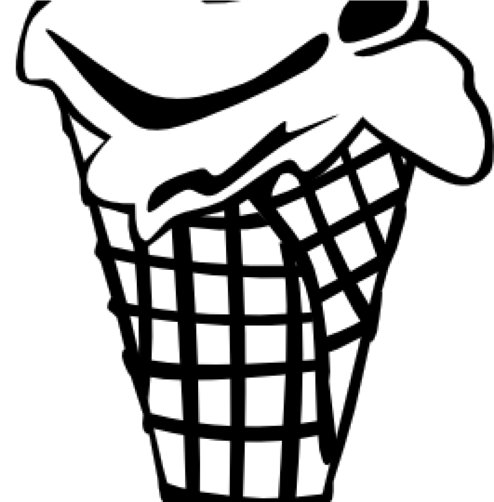 Ice Cream Clipart Black And White Ice Cream Clipart - Ice Cream Cone Clip Art (1024x1024)