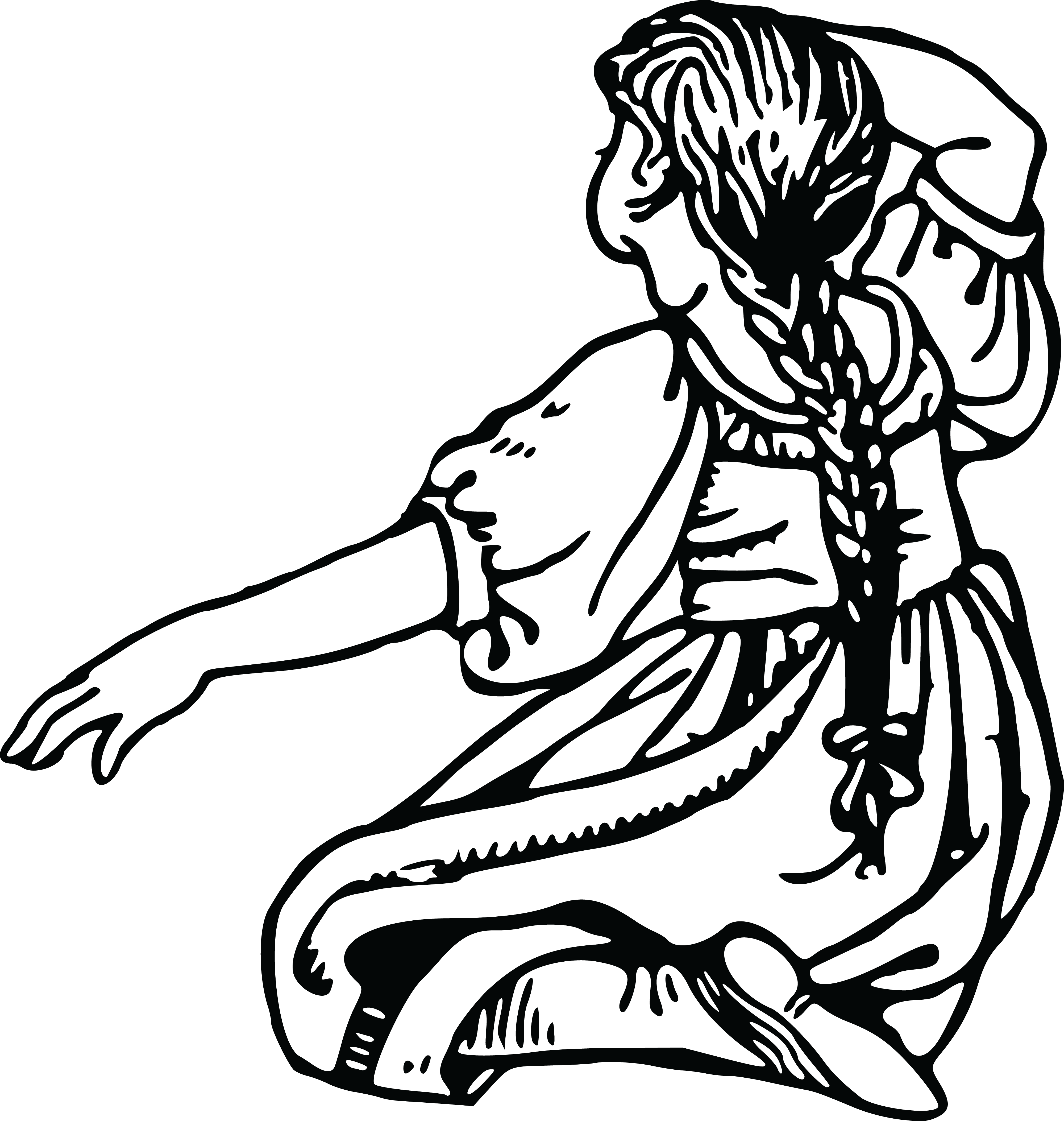 Free Clipart Of A Girl Dancing - Clip Art (4000x4213)