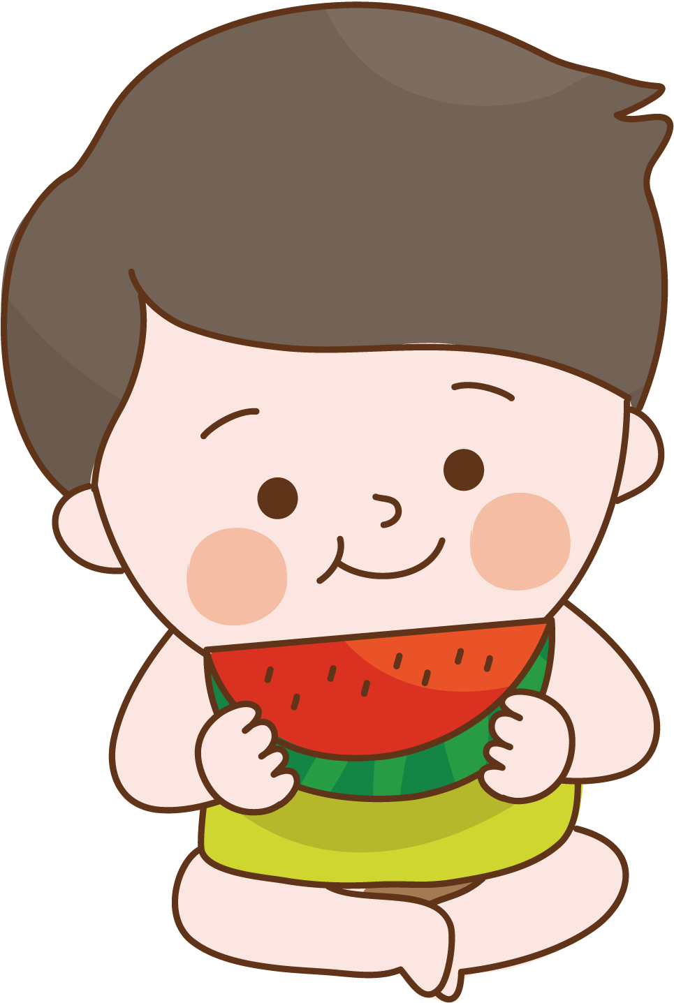 Cartoon Child Food Eating - Cartoon Child Food Eating (1500x1501)