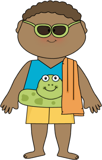 Summer Clip Art - He Is Wearing Shorts (353x550)