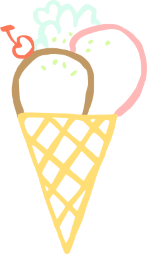Ice Cream Cone - Ice Cream Cone Clip Art (600x1034)