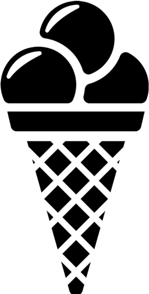Ice Cream Cone Rubber Stamp - Ice Cream Vector (600x600)