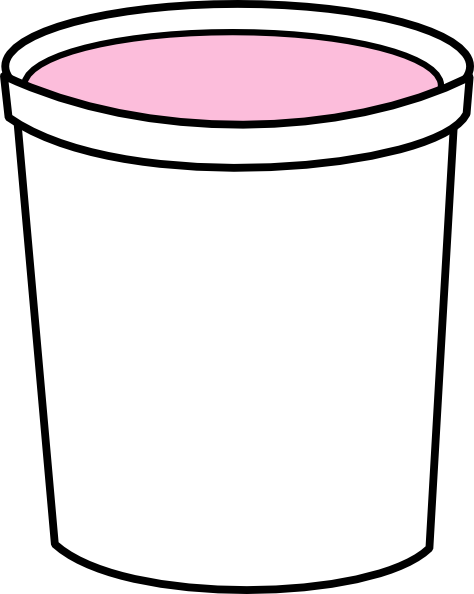 Pink Yogurt Container Clip Art - Clip Art (474x594)