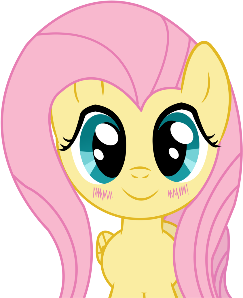 Kawaii Fluttershy By Vocapony - Cartoon (900x1176)