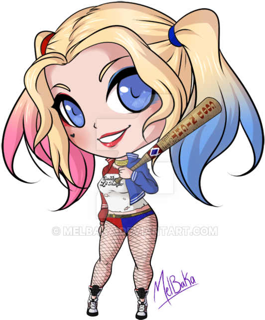 Harley Quinn Clipart Kawaii - Harley Quinn Suicide Squad Chibi (600x703)