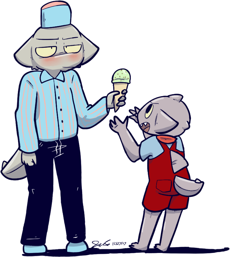 Ice Cream By Mister-saturn - Cartoon (800x850)