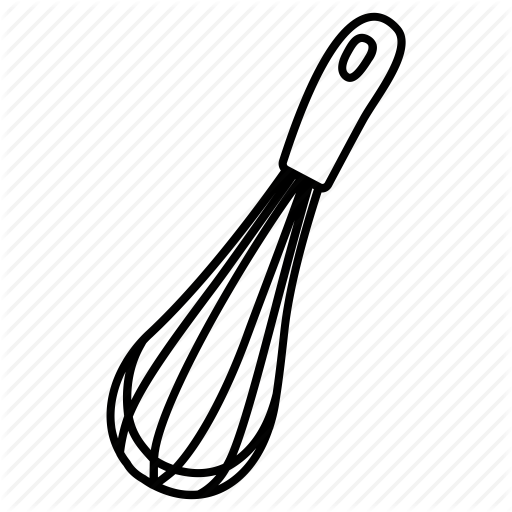 Balloon, Egg, French, Kitchen, Utensil, Whisk Icon - Outline Of A Whisk (512x512)
