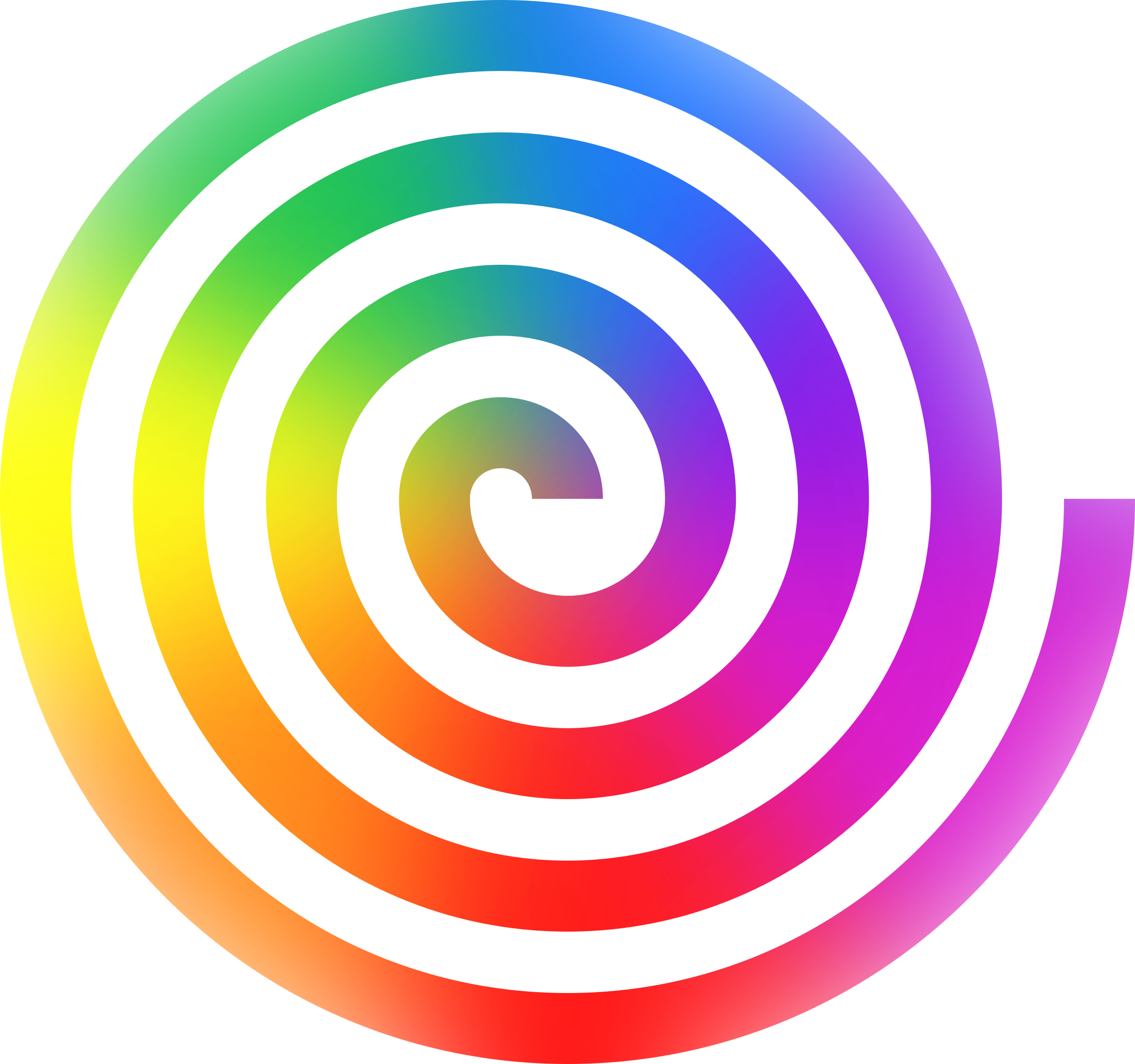 Clipart - Rainbow Spiral Clipart (2400x2250)