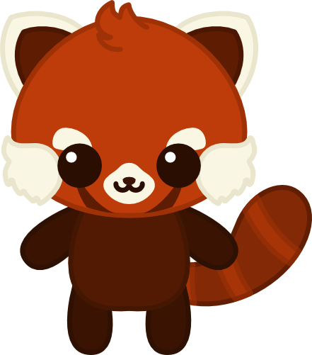 Drawn Red Panda Kawaii - Cute Cartoon Red Pandas (441x501)