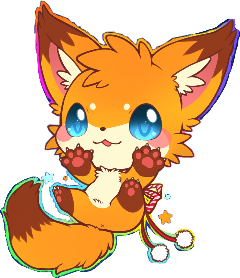 3 Kawaii Fox Kitty Freetoedit - Cute Animated Fox (812x942)