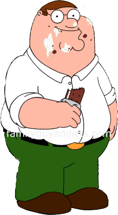 Ice Cream Sandwich Peter - Family Guy Png (418x742)