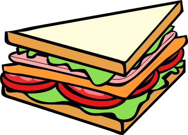 Sandwich Half 3 Clip Art At Clker - Sandwich Clipart (728x524)